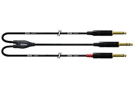 CORDIAL - CFY3VPP-LONG SPLITTERKABEL - 6,3MM TRS JACK - 2X TS  JACK 3M